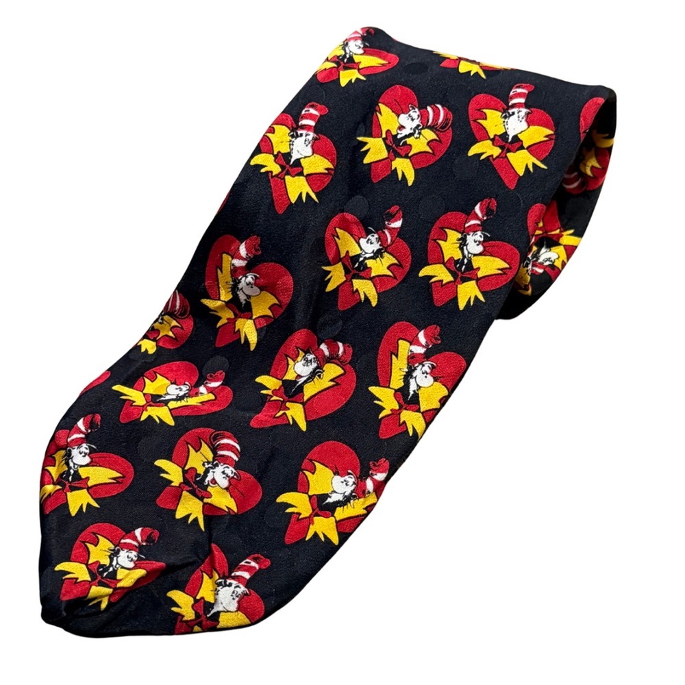 Vintage‎ Dr. Seuss Cat in the Hat Silk Tie | 1996 Collectible Novelty